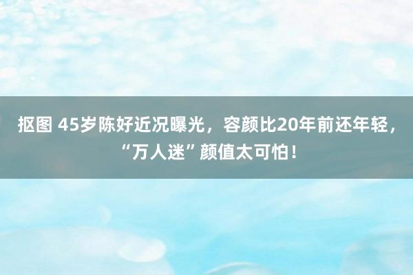 抠图 45岁陈好近况曝光，容颜比20年前还年轻，“万人迷”颜值太可怕！