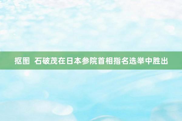 抠图  石破茂在日本参院首相指名选举中胜出